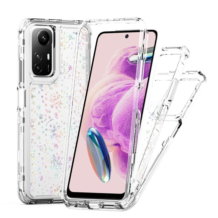 For Redmi Note 12S 4G Transparent Acrylic Laser Paper Phone Case