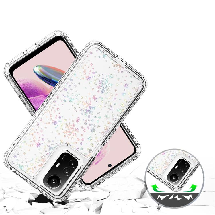 For Redmi Note 12S 4G Transparent Acrylic Laser Paper Phone Case