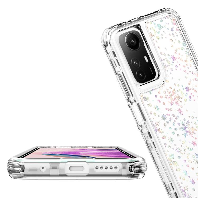 For Redmi Note 12S 4G Transparent Acrylic Laser Paper Phone Case