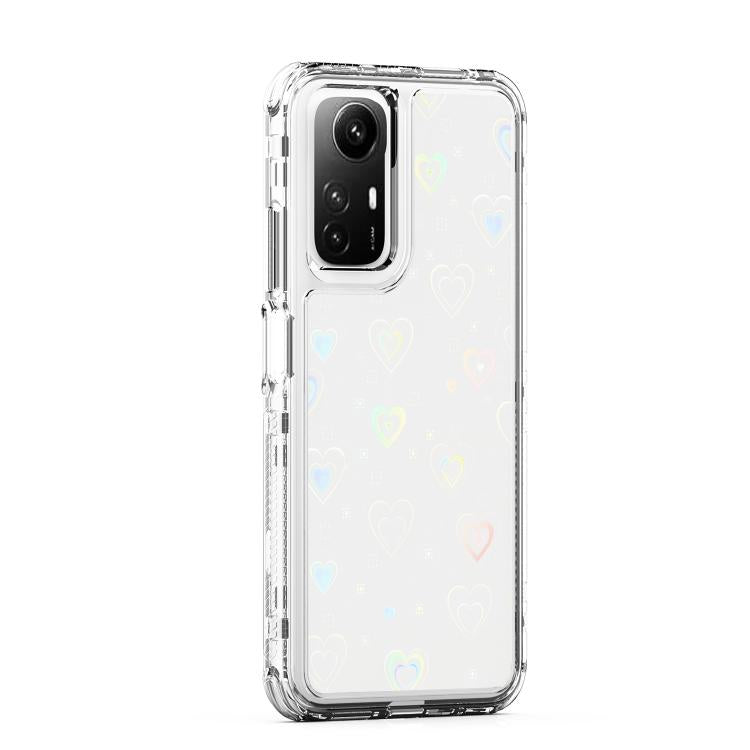 For Redmi Note 12S 4G Transparent Acrylic Laser Paper Phone Case