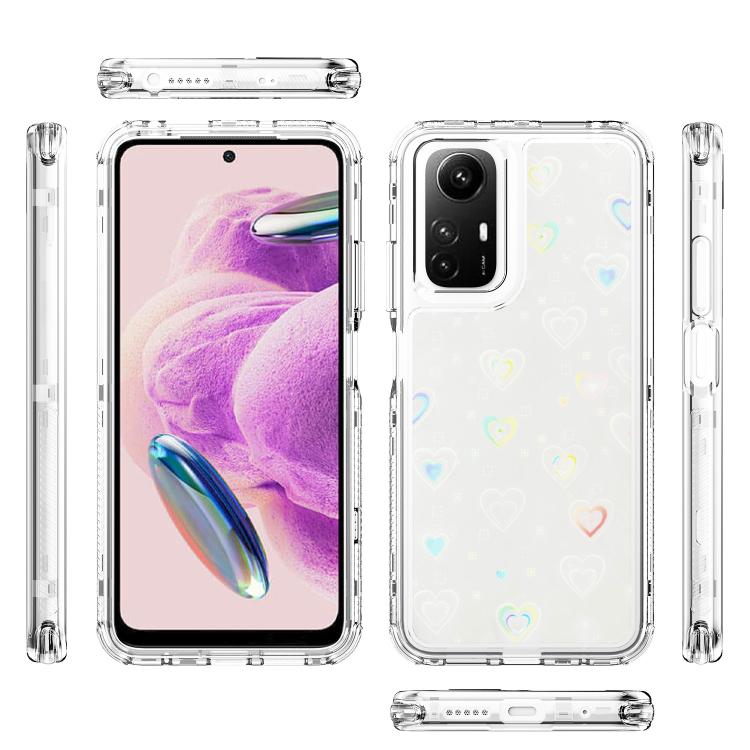 For Redmi Note 12S 4G Transparent Acrylic Laser Paper Phone Case