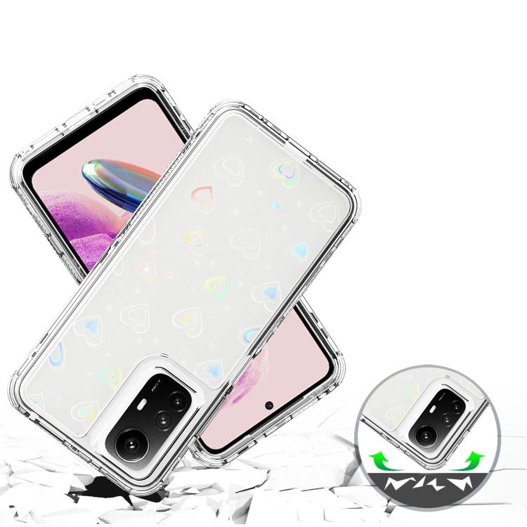 For Redmi Note 12S 4G Transparent Acrylic Laser Paper Phone Case