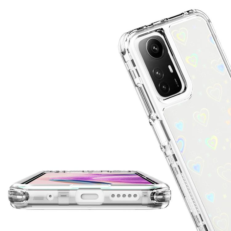 For Redmi Note 12S 4G Transparent Acrylic Laser Paper Phone Case