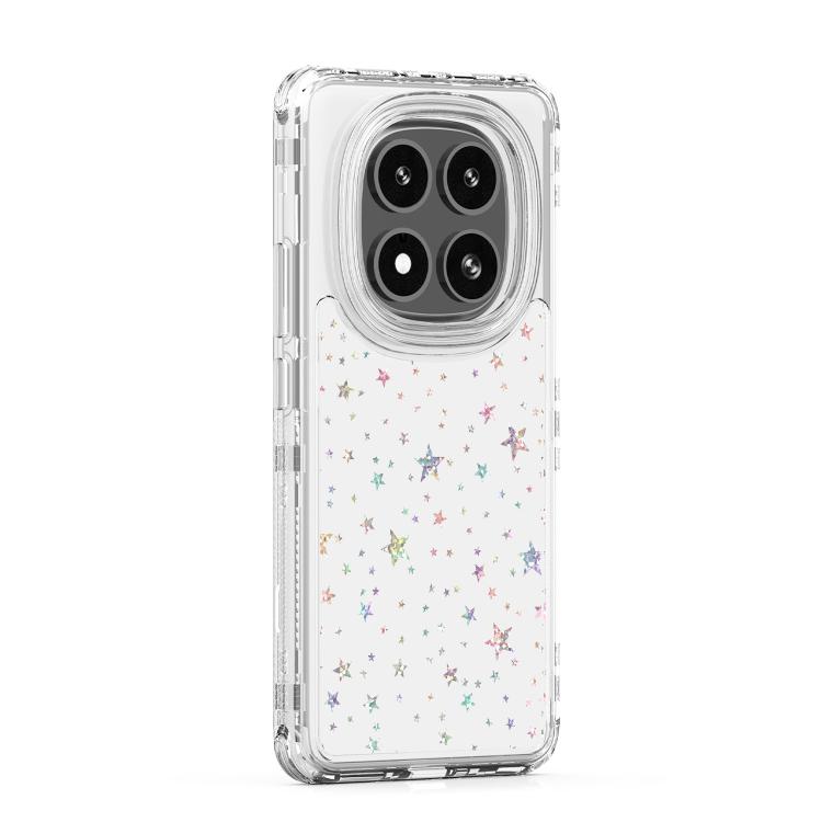 For Redmi Note 14 Pro 5G Transparent Acrylic Laser Paper Phone Case