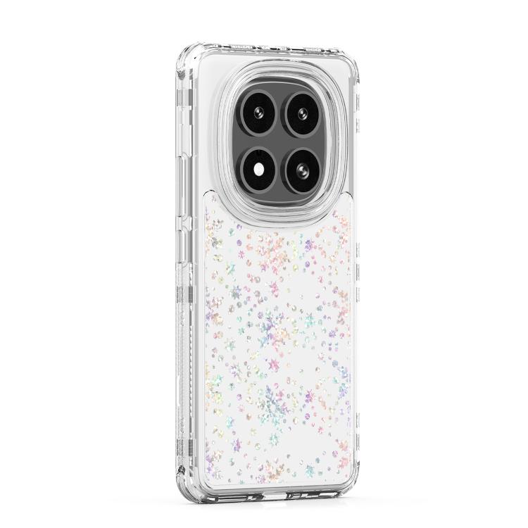 For Redmi Note 14 Pro 5G Transparent Acrylic Laser Paper Phone Case