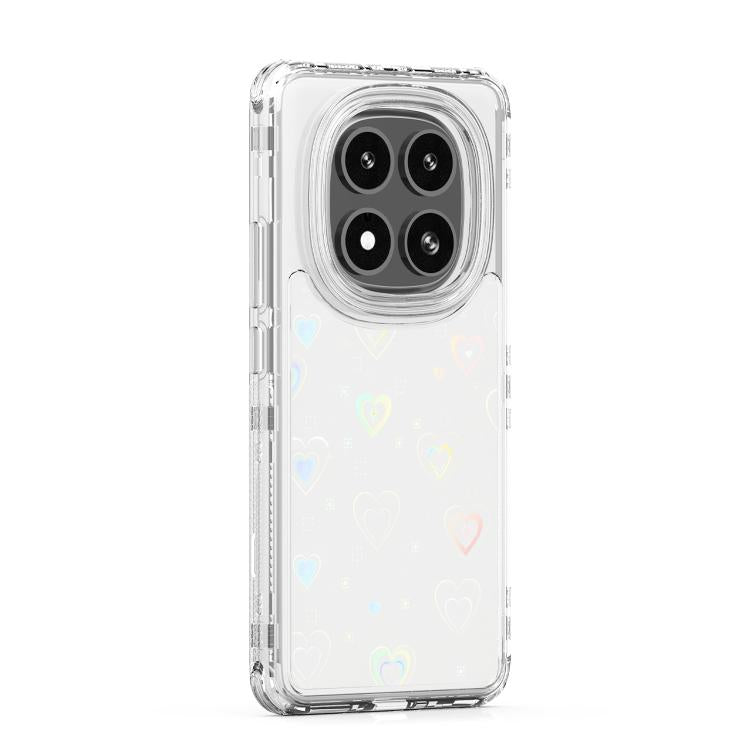 For Redmi Note 14 Pro 5G Transparent Acrylic Laser Paper Phone Case