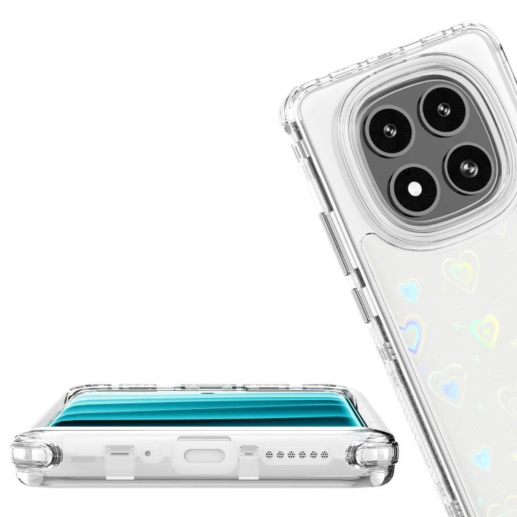 For Redmi Note 14 Pro 5G Transparent Acrylic Laser Paper Phone Case