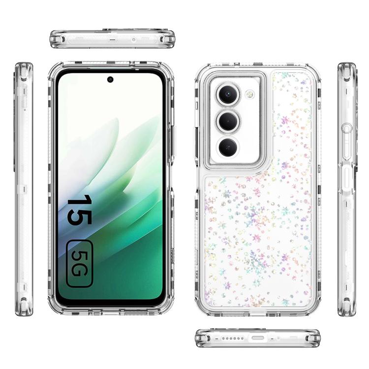 For Redmi 15 5G Global / 15 4G SEA 169.5mm Transparent Acrylic Laser Paper Phone Case