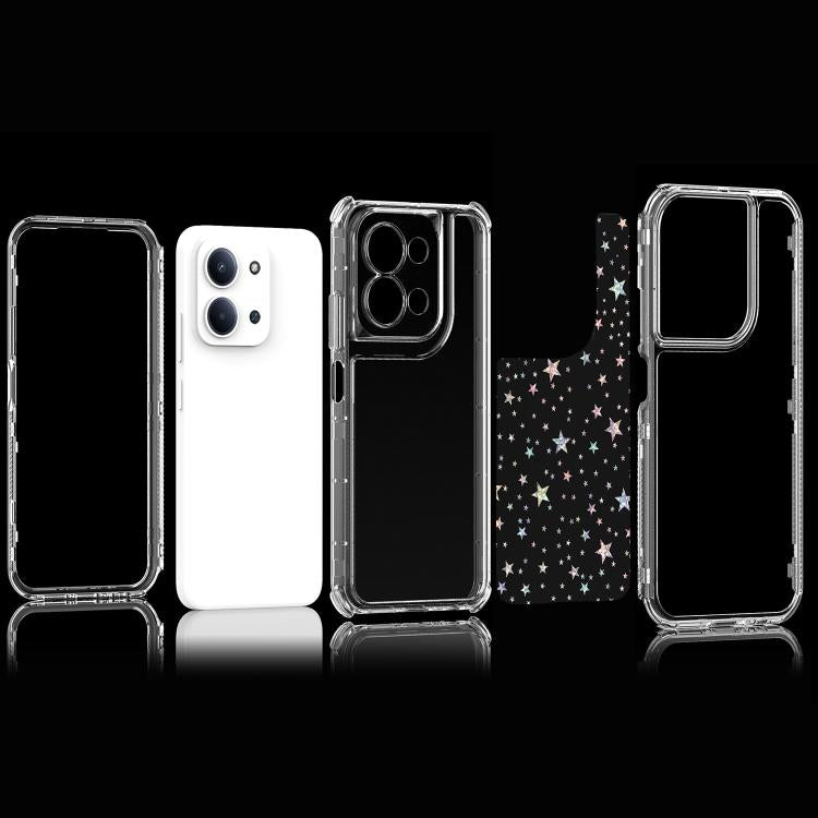 For Redmi 15C 5G / 4G EU 173mm / Poco C85 5G Transparent Acrylic Laser Paper Phone Case