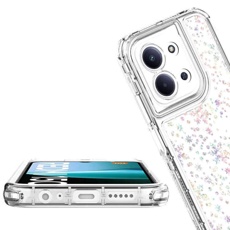 For Redmi 15C 5G / 4G EU 173mm / Poco C85 5G Transparent Acrylic Laser Paper Phone Case