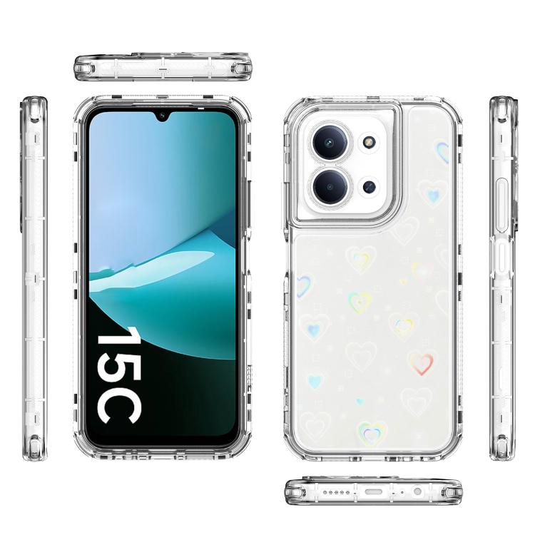 For Redmi 15C 5G / 4G Global 171mm / Poco C85 4G Transparent Acrylic Laser Paper Phone Case
