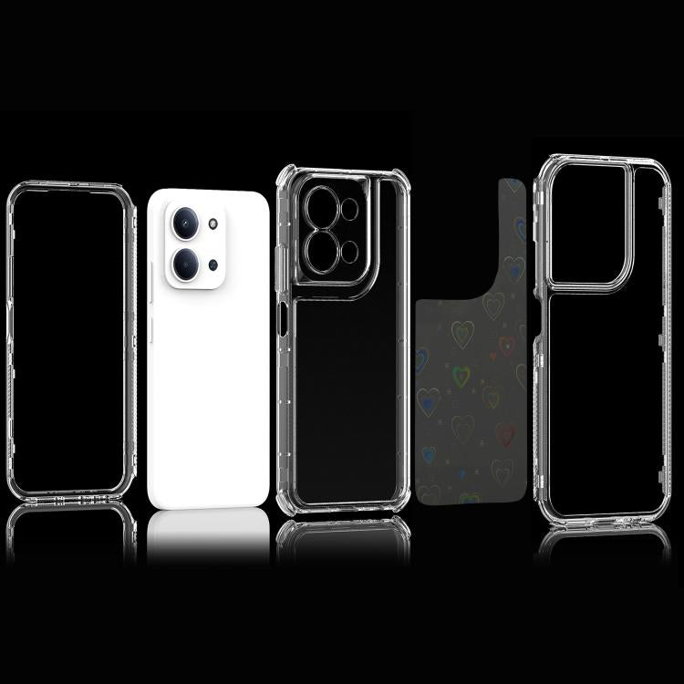 For Redmi 15C 5G / 4G Global 171mm / Poco C85 4G Transparent Acrylic Laser Paper Phone Case