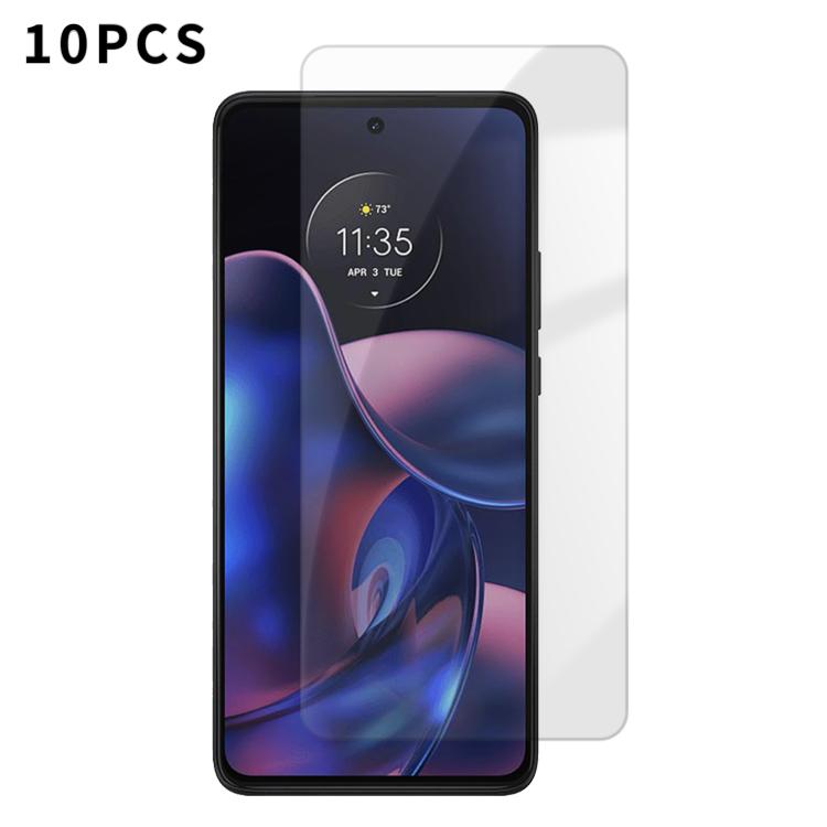 For Motorola Edge 2022 Kalebol 10pcs High-Aluminum Semi-Screen Anti-Fingerprint HD Tempered Glass Film