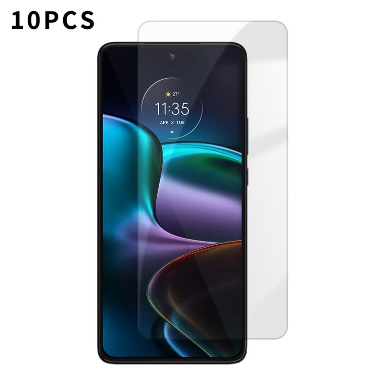 For Motorola Edge 30 Kalebol 10pcs High-Aluminum Semi-Screen Anti-Fingerprint HD Tempered Glass Film