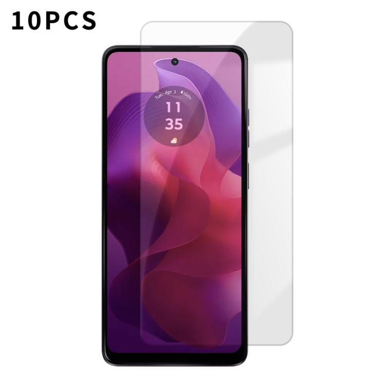 For Motorola Moto G24 Kalebol 10pcs High-Aluminum Semi-Screen Anti-Fingerprint HD Tempered Glass Film