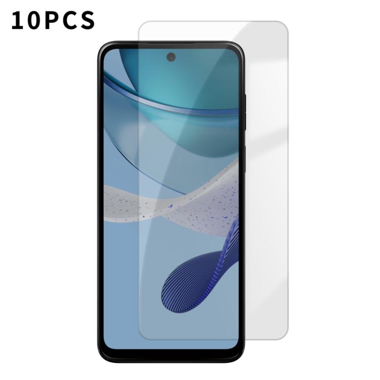 For Motorola Moto G53 5G Kalebol 10pcs High-Aluminum Semi-Screen Anti-Fingerprint HD Tempered Glass Film