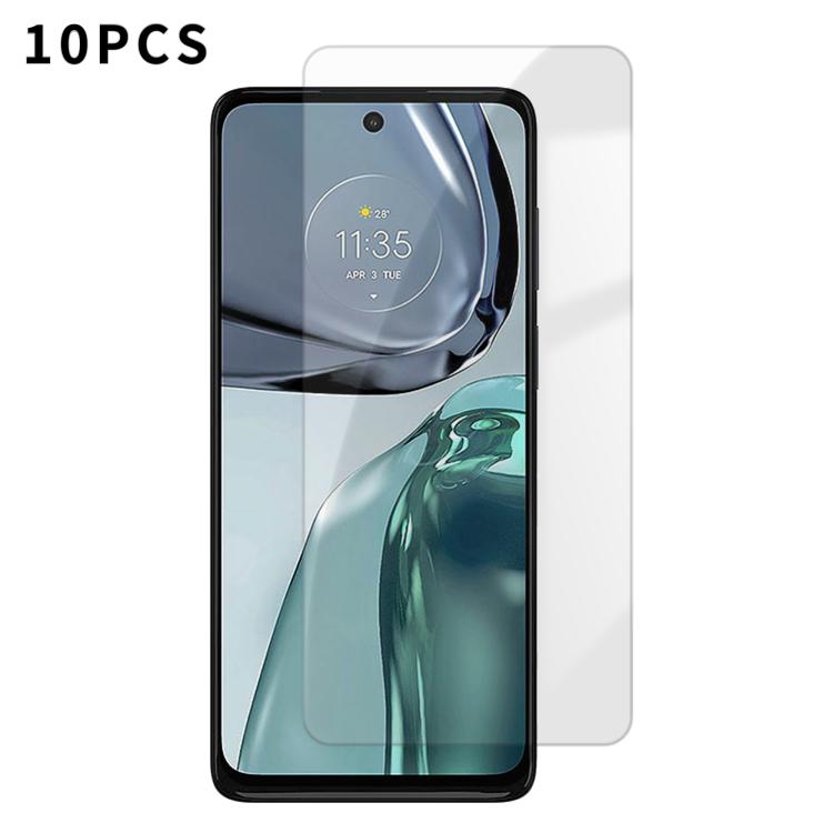 For Motorola Moto G62 5G Kalebol 10pcs High-Aluminum Semi-Screen Anti-Fingerprint HD Tempered Glass Film