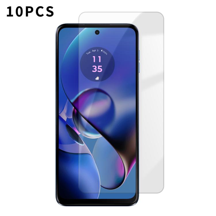 For Motorola Moto G64 5G Kalebol 10pcs High-Aluminum Semi-Screen Anti-Fingerprint HD Tempered Glass Film