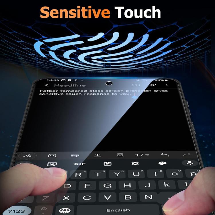 For Motorola Moto G24 Kalebol 10pcs High-Aluminum Semi-Screen Anti-Fingerprint HD Tempered Glass Film