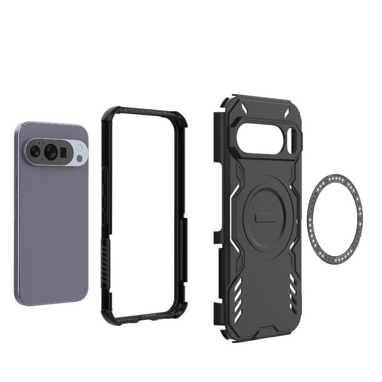 For Google Pixel 10 / 10 Pro 5G Global Butterfly Armor MagSafe Magnetic Ring Shockproof Phone Case