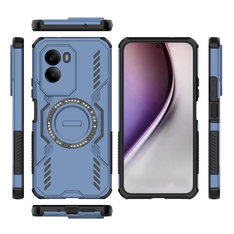 For Xiaomi Poco M7 4G 169mm Butterfly Armor MagSafe Magnetic Ring Shockproof Phone Case