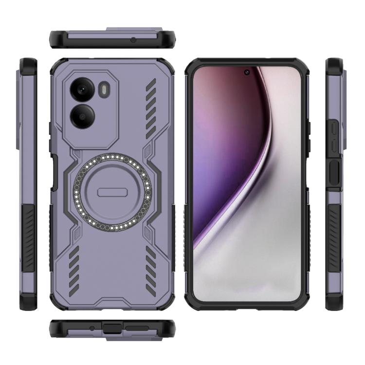For Xiaomi Poco M7 4G 169mm Butterfly Armor MagSafe Magnetic Ring Shockproof Phone Case