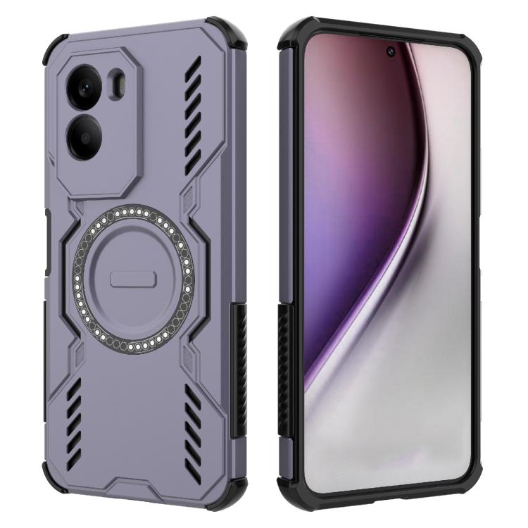 For Xiaomi Poco M7 4G 169mm Butterfly Armor MagSafe Magnetic Ring Shockproof Phone Case
