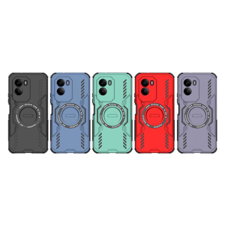 For Xiaomi Poco M7 4G 169mm Butterfly Armor MagSafe Magnetic Ring Shockproof Phone Case