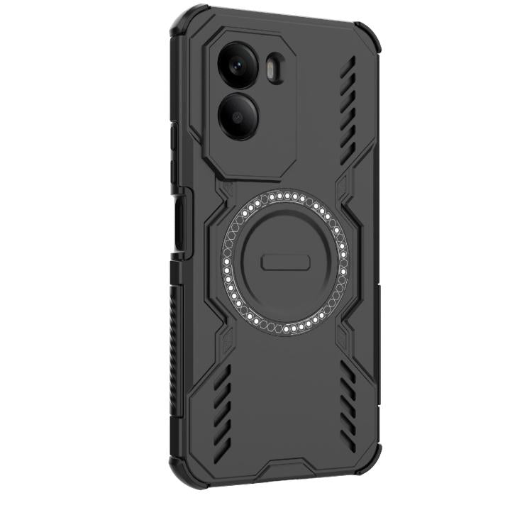 For Xiaomi Poco M7 4G 169mm Butterfly Armor MagSafe Magnetic Ring Shockproof Phone Case