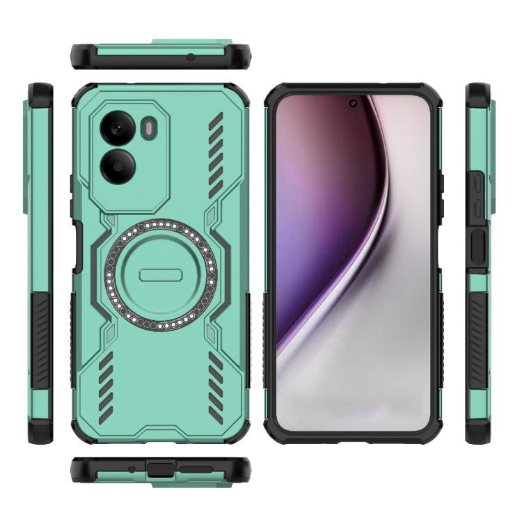 For Xiaomi Poco M7 4G 169mm Butterfly Armor MagSafe Magnetic Ring Shockproof Phone Case