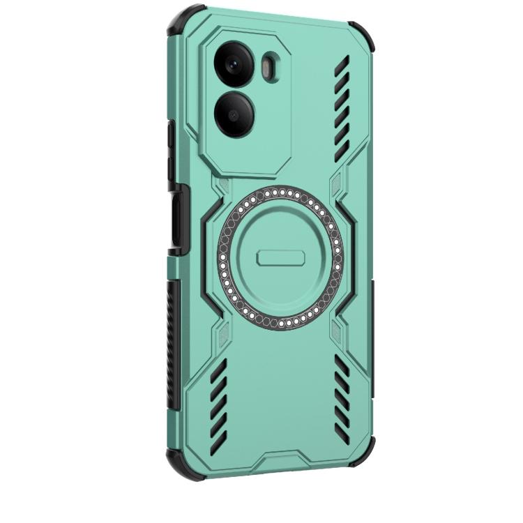 For Xiaomi Poco M7 4G 169mm Butterfly Armor MagSafe Magnetic Ring Shockproof Phone Case