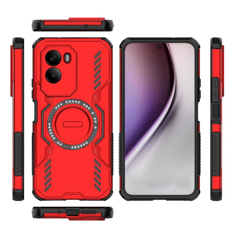 For Xiaomi Poco M7 4G 169mm Butterfly Armor MagSafe Magnetic Ring Shockproof Phone Case