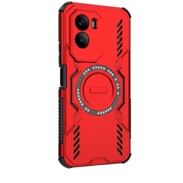 For Xiaomi Poco M7 4G 169mm Butterfly Armor MagSafe Magnetic Ring Shockproof Phone Case