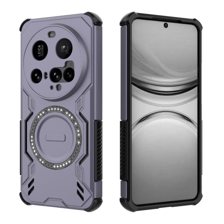 For Xiaomi 15 Ultra 5G Butterfly Armor MagSafe Magnetic Ring Shockproof Phone Case