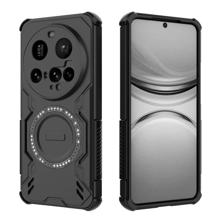 For Xiaomi 15 Ultra 5G Butterfly Armor MagSafe Magnetic Ring Shockproof Phone Case