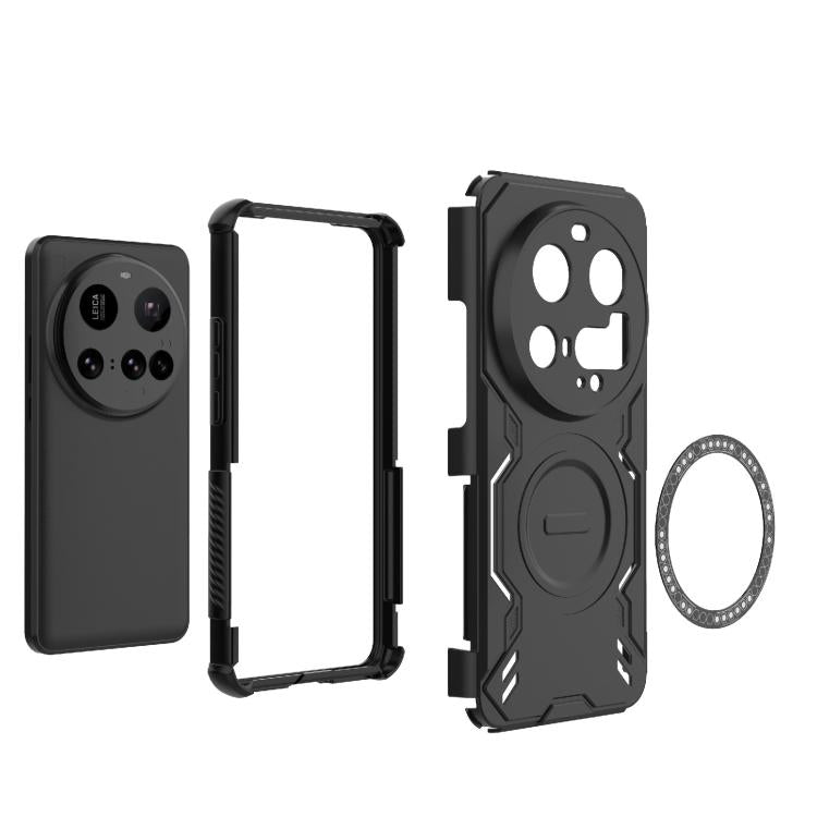 For Xiaomi 15 Ultra 5G Butterfly Armor MagSafe Magnetic Ring Shockproof Phone Case