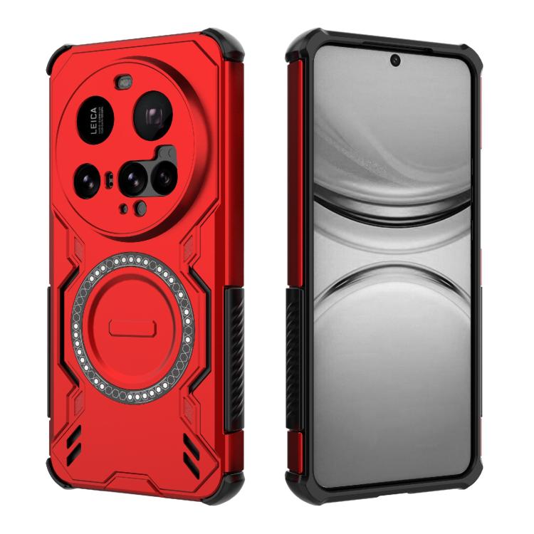 For Xiaomi 15 Ultra 5G Butterfly Armor MagSafe Magnetic Ring Shockproof Phone Case
