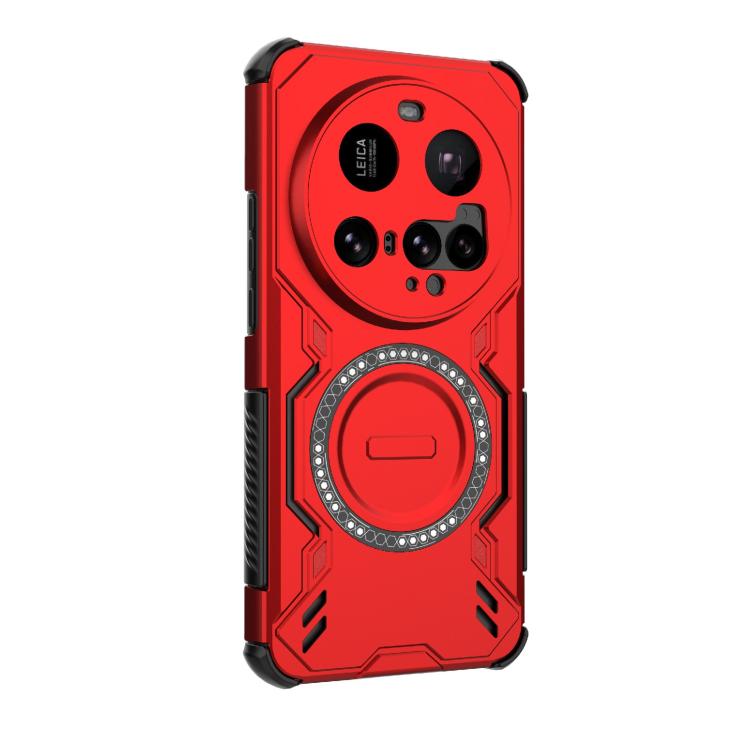 For Xiaomi 15 Ultra 5G Butterfly Armor MagSafe Magnetic Ring Shockproof Phone Case