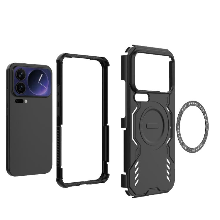 For Xiaomi 17 Pro Max 5G Butterfly Armor MagSafe Magnetic Ring Shockproof Phone Case