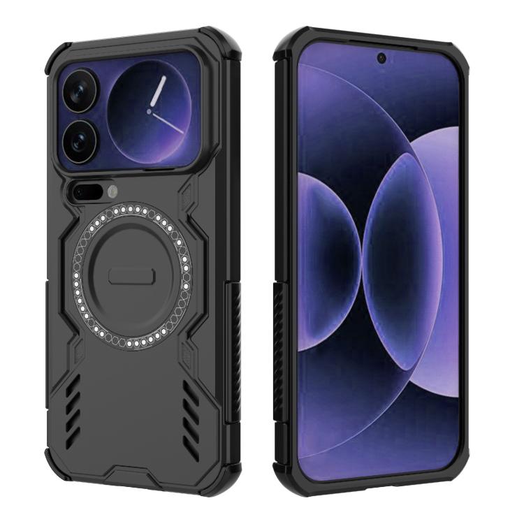 For Xiaomi 17 Pro Max 5G Butterfly Armor MagSafe Magnetic Ring Shockproof Phone Case