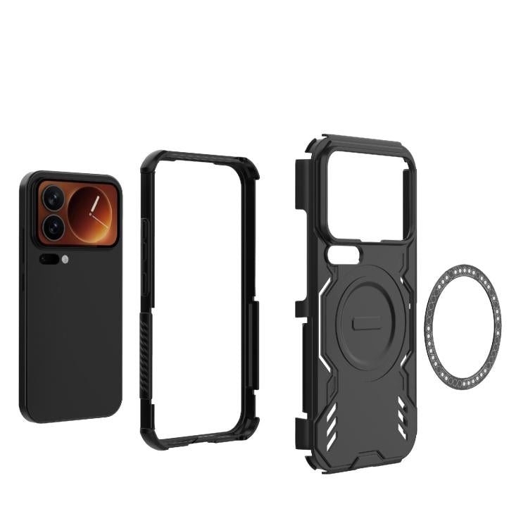 For Xiaomi 17 Pro 5G Butterfly Armor MagSafe Magnetic Ring Shockproof Phone Case
