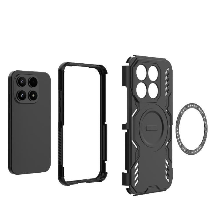 For Xiaomi 17 5G Butterfly Armor MagSafe Magnetic Ring Shockproof Phone Case