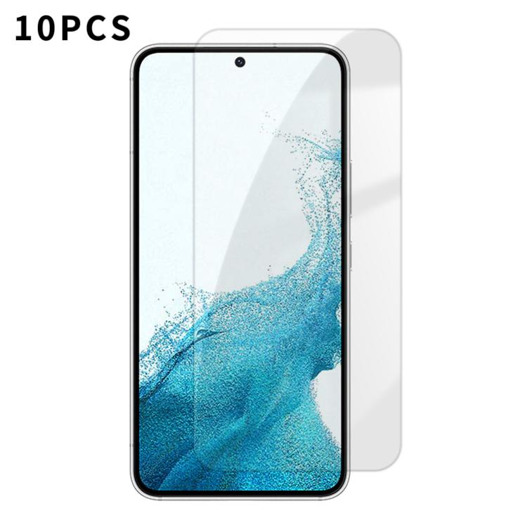 For Samsung Galaxy S22+ 5G Kalebol 10pcs High-Aluminum Semi-Screen Anti-Fingerprint HD Tempered Glass Film