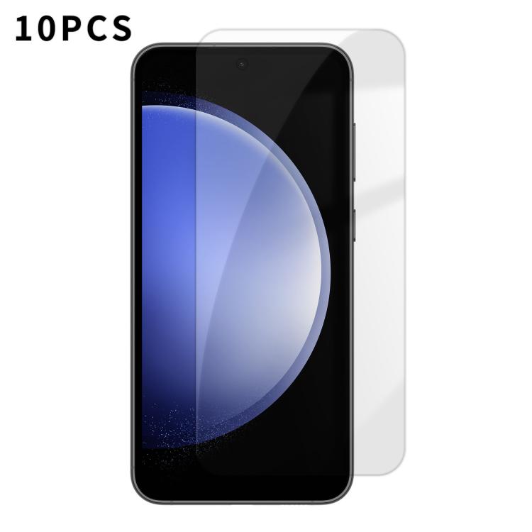 For Samsung Galaxy S23 FE 5G Kalebol 10pcs High-Aluminum Semi-Screen Anti-Fingerprint HD Tempered Glass Film