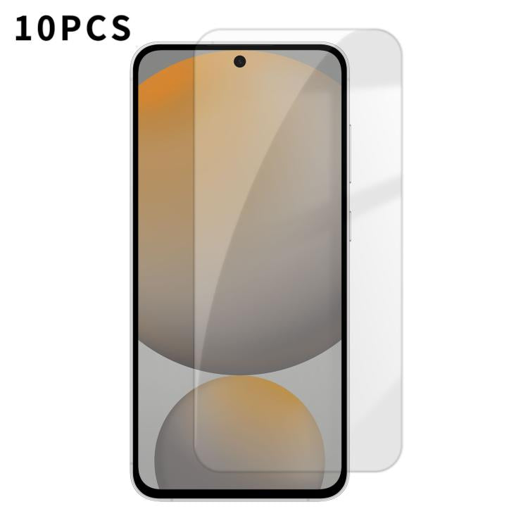 For Samsung Galaxy S24 FE 5G Kalebol 10pcs High-Aluminum Semi-Screen Anti-Fingerprint HD Tempered Glass Film