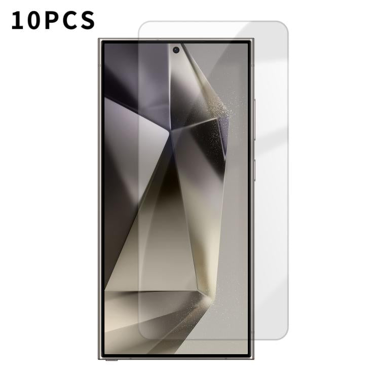 For Samsung Galaxy S24 Ultra 5G Kalebol 10pcs High-Aluminum Semi-Screen Anti-Fingerprint HD Tempered Glass Film