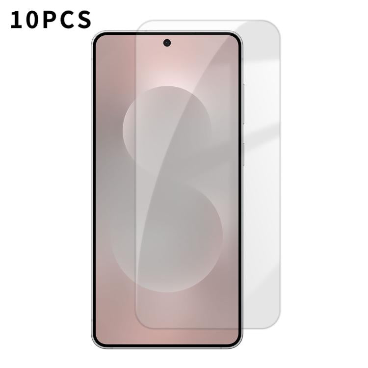 For Samsung Galaxy S25 Edge 5G Kalebol 10pcs High-Aluminum Semi-Screen Anti-Fingerprint HD Tempered Glass Film