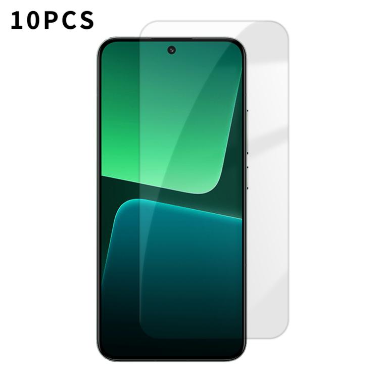 For Xiaomi 13 Kalebol 10pcs High-Aluminum Semi-Screen Anti-Fingerprint HD Tempered Glass Film