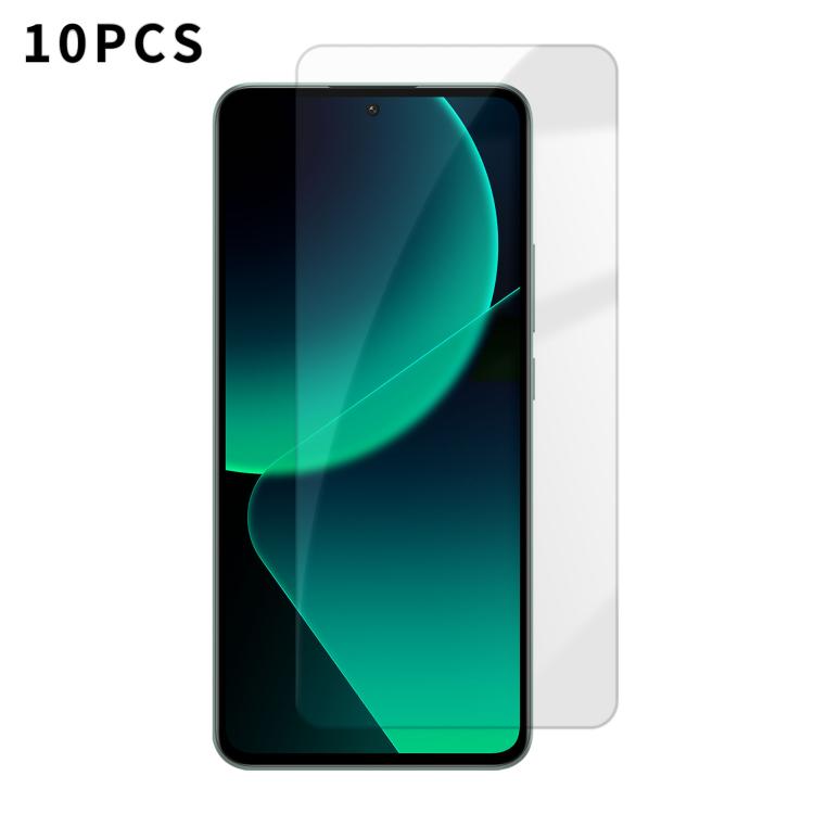 For Xiaomi 13T Kalebol 10pcs High-Aluminum Semi-Screen Anti-Fingerprint HD Tempered Glass Film
