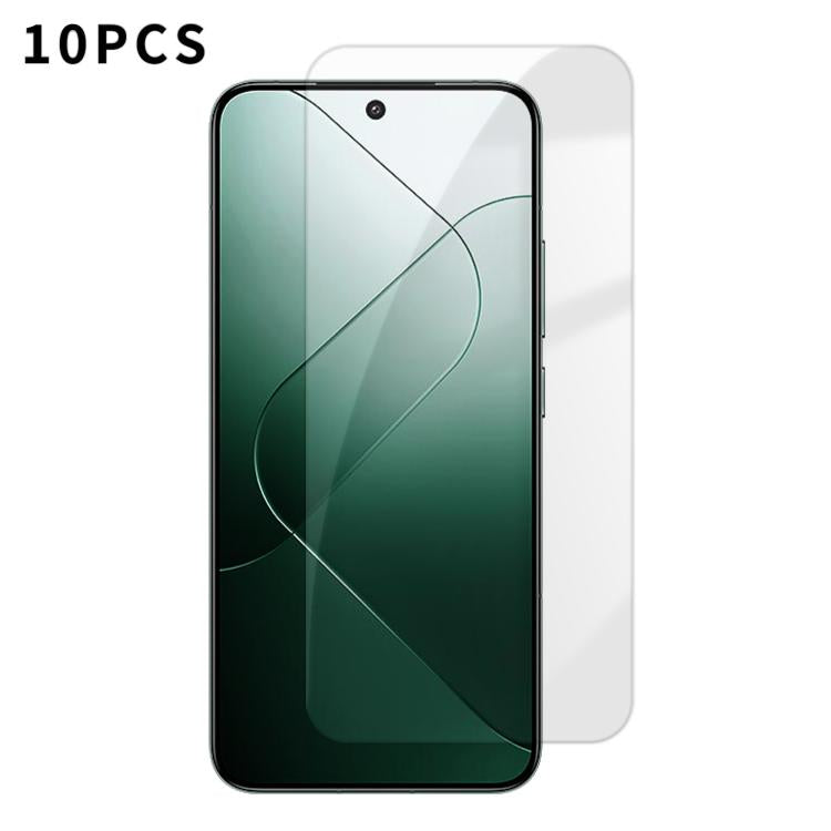 For Xiaomi 14 Kalebol 10pcs High-Aluminum Semi-Screen Anti-Fingerprint HD Tempered Glass Film